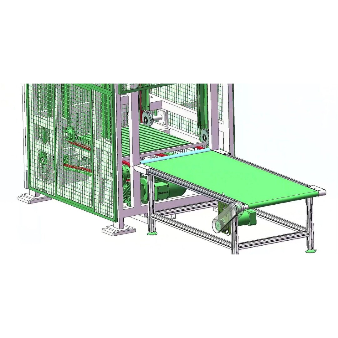 Continuous Vertical Conveyor 3D Model – Industrial Lifter System, FBX