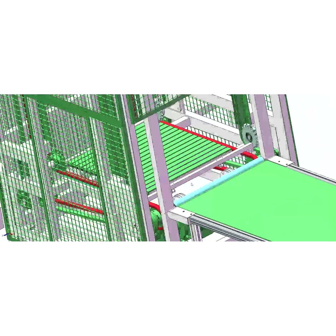 Continuous Vertical Conveyor 3D Model – Industrial Lifter System, FBX - View 11