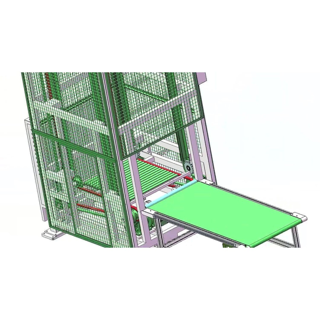 Continuous Vertical Conveyor 3D Model – Industrial Lifter System, FBX - View 13