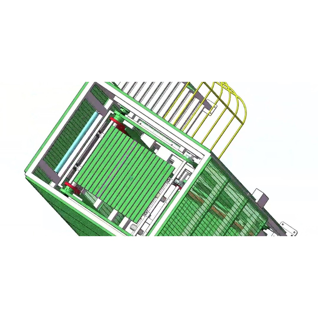 Continuous Vertical Conveyor 3D Model – Industrial Lifter System, FBX - View 16