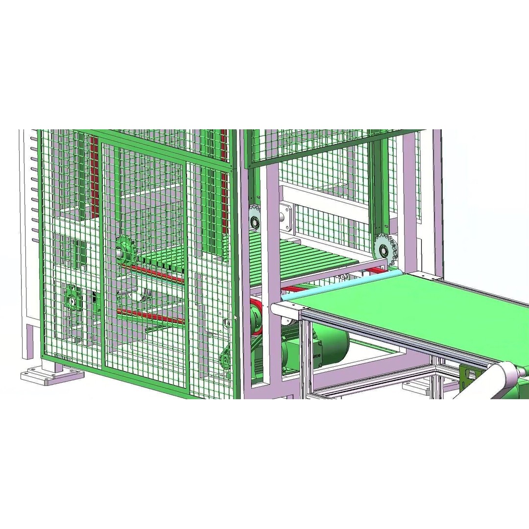 Continuous Vertical Conveyor 3D Model – Industrial Lifter System, FBX - View 18