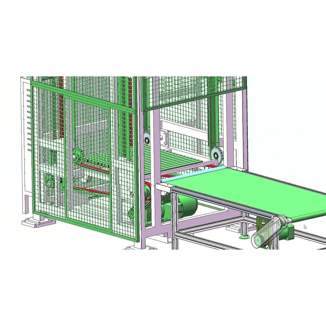 Continuous Vertical Conveyor 3D Model – Industrial Lifter System, FBX - View 19