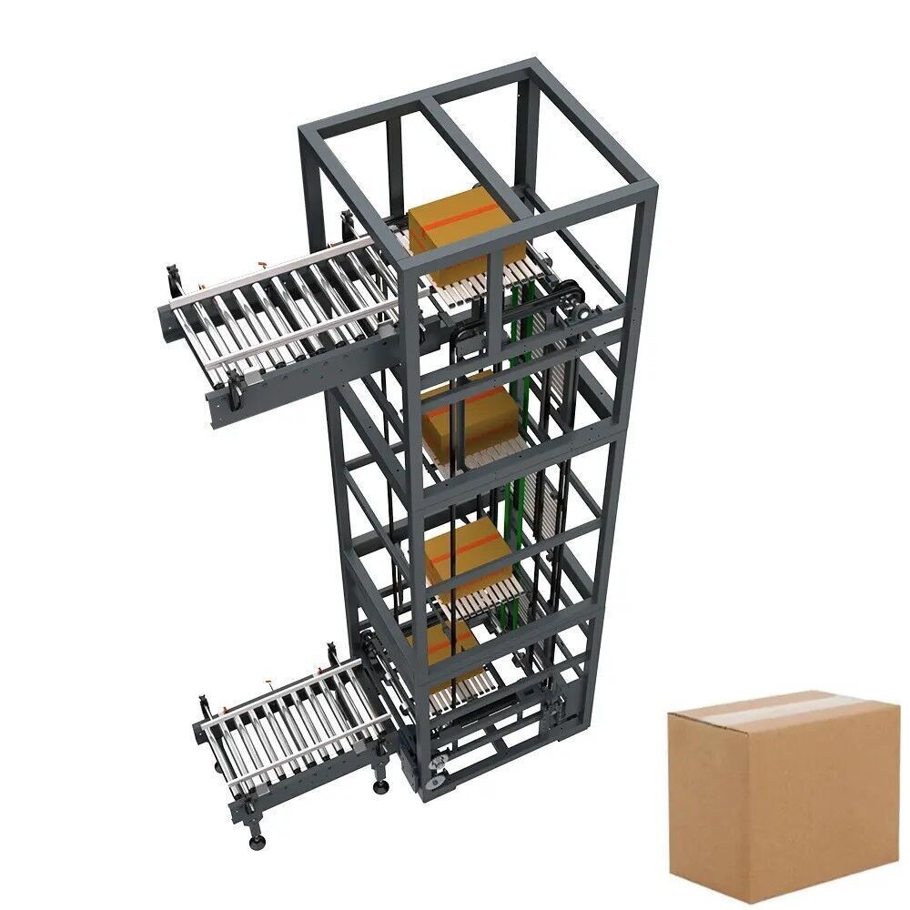 Continuous Vertical Conveyor 3D Model – Industrial Lifter System, FBX - View 2