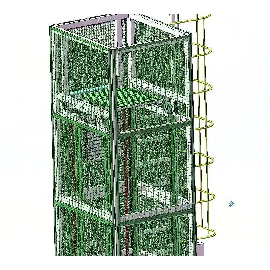 Continuous Vertical Conveyor 3D Model – Industrial Lifter System, FBX - View 25