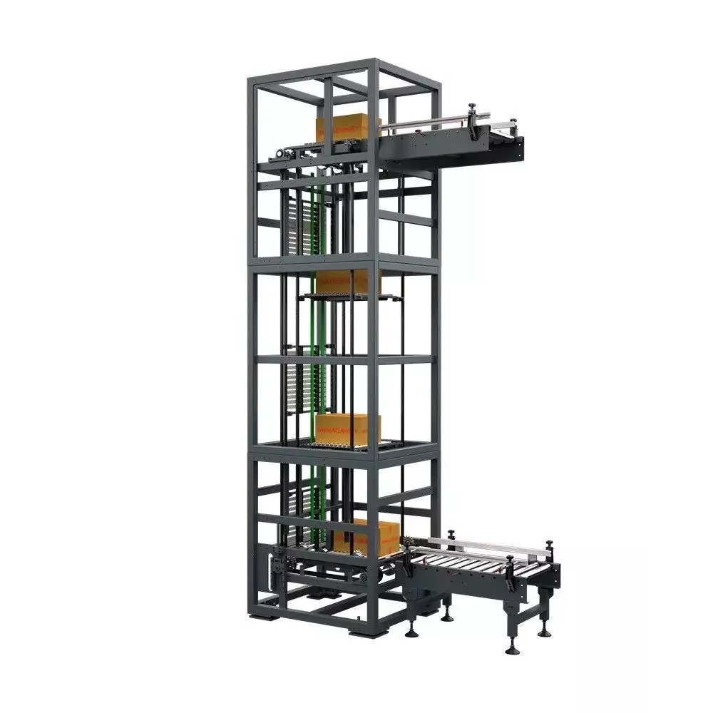 Continuous Vertical Conveyor 3D Model – Industrial Lifter System, FBX - View 4