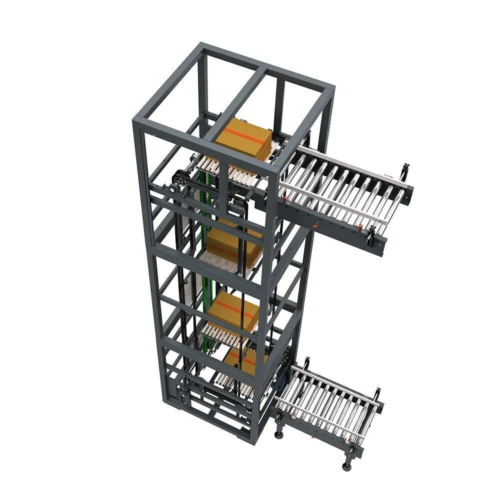 Continuous Vertical Conveyor 3D Model – Industrial Lifter System, FBX - View 6