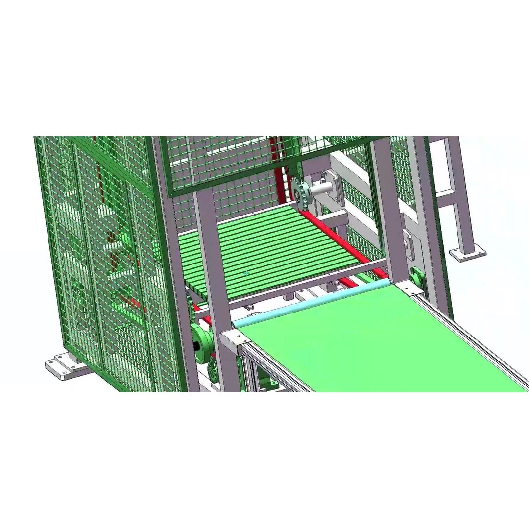 Continuous Vertical Conveyor 3D Model – Industrial Lifter System, FBX - View 7