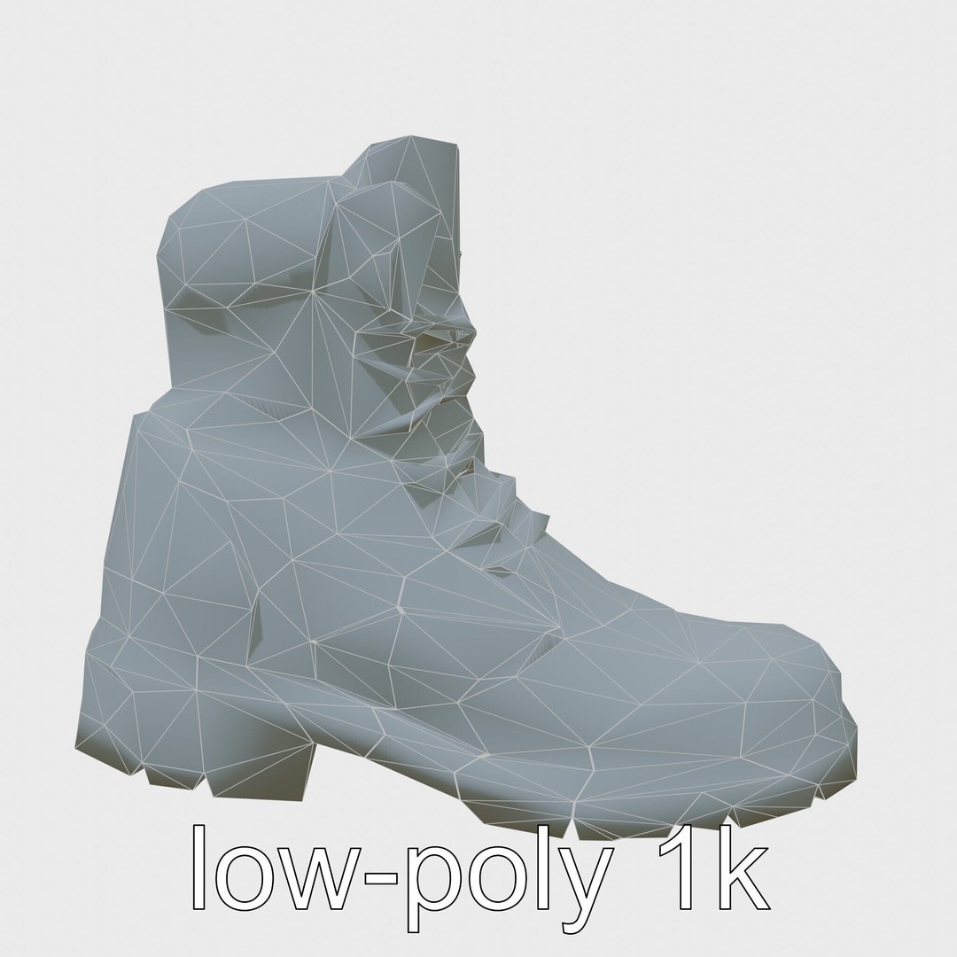 Heavy-Duty Work Boots 3D Model – Low Poly PBR Asset for Games