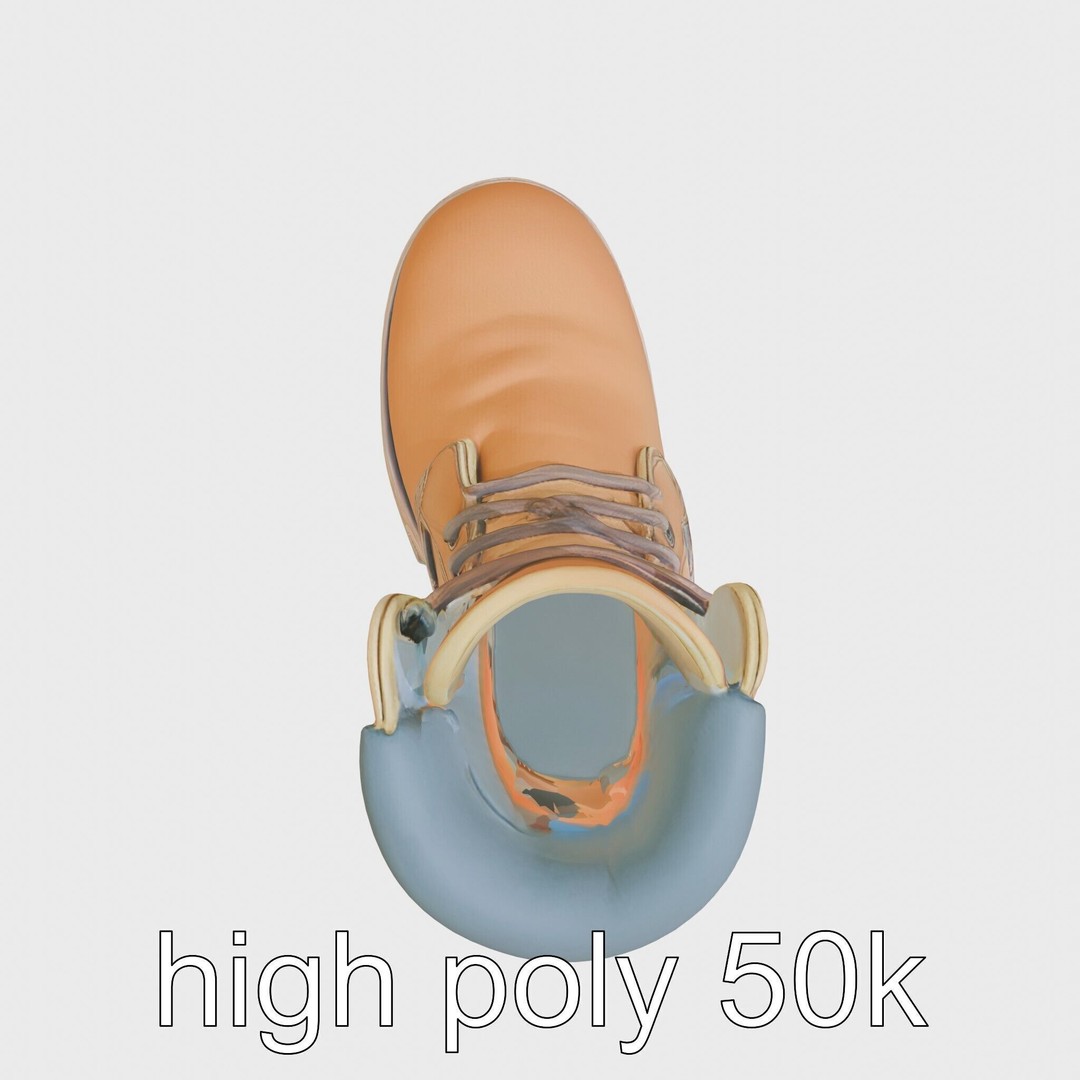 Heavy-Duty Work Boots 3D Model – Low Poly PBR Asset for Games - View 13
