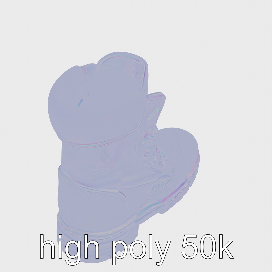 Heavy-Duty Work Boots 3D Model – Low Poly PBR Asset for Games - View 14