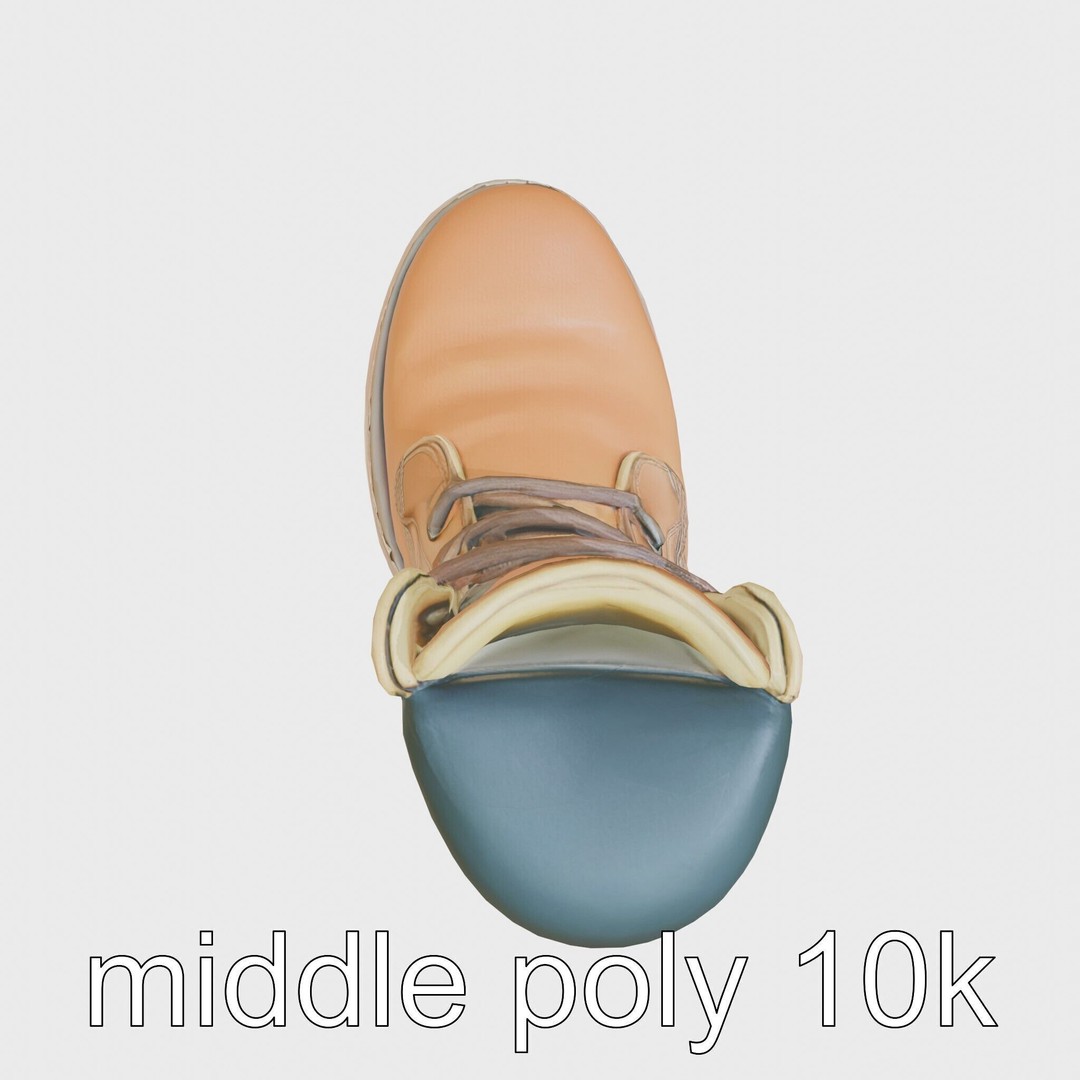Heavy-Duty Work Boots 3D Model – Low Poly PBR Asset for Games - View 21