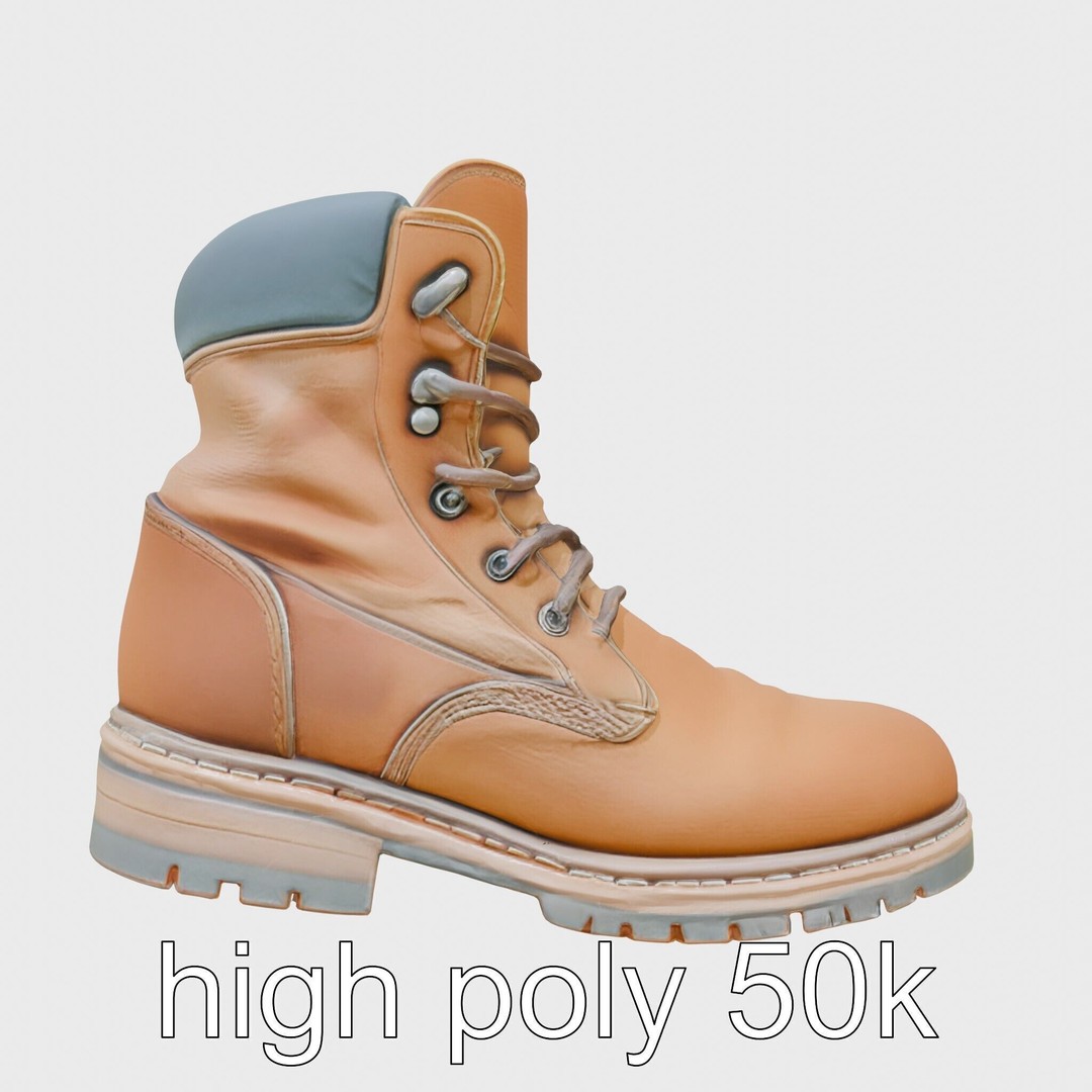 Heavy-Duty Work Boots 3D Model – Low Poly PBR Asset for Games - View 23