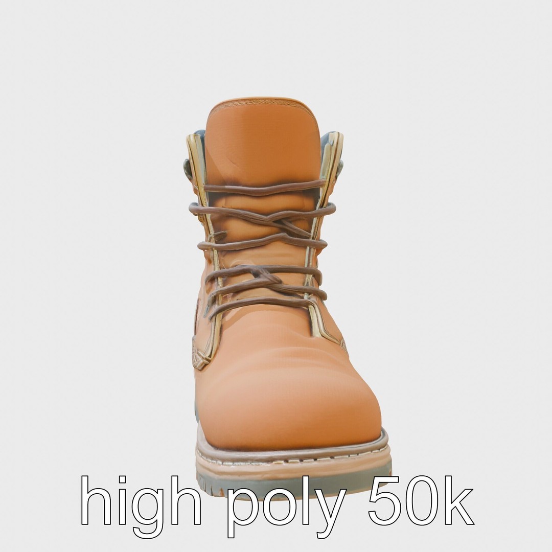 Heavy-Duty Work Boots 3D Model – Low Poly PBR Asset for Games - View 4