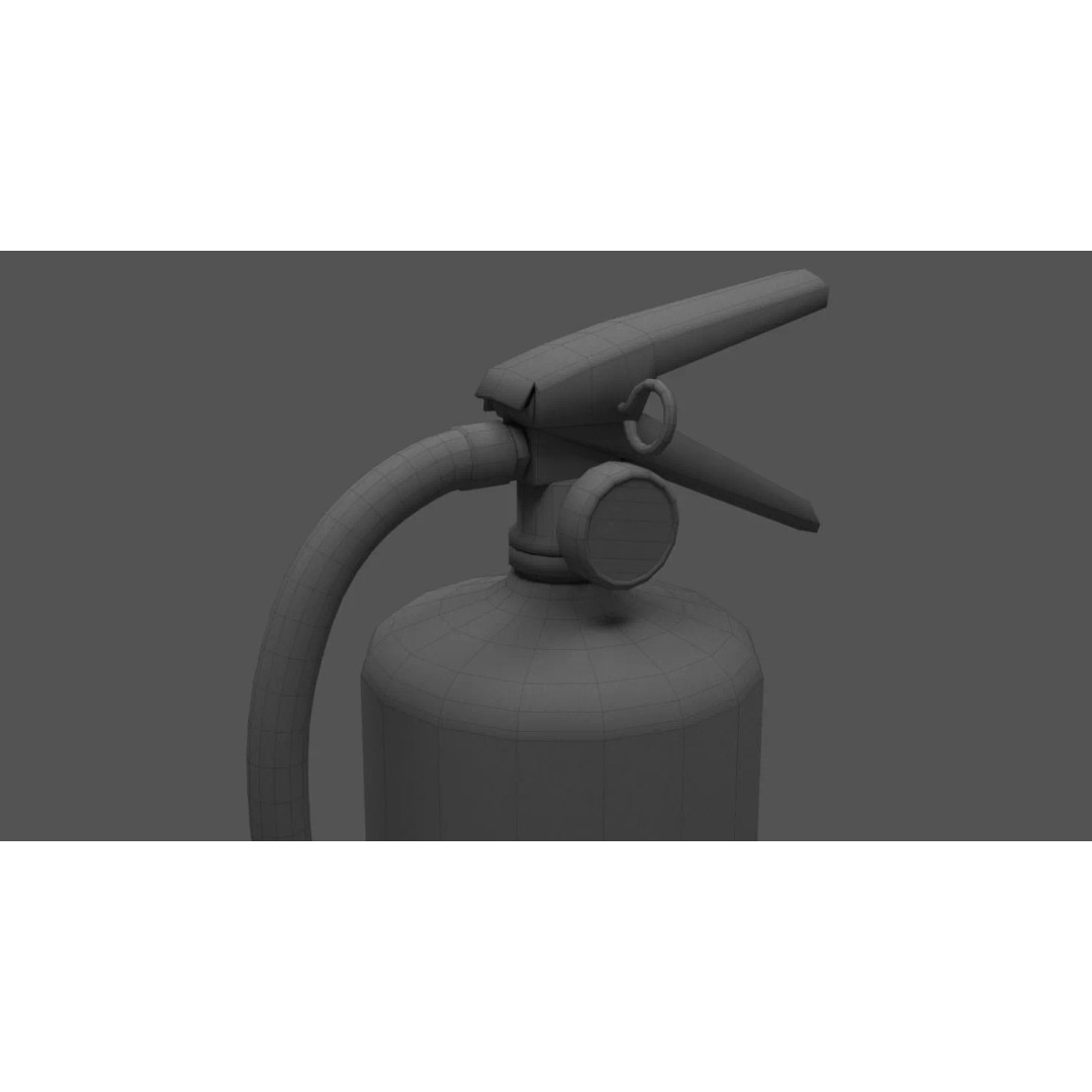 Fire Extinguisher 3D Model – Low Poly PBR Game Asset, FBX - View 11