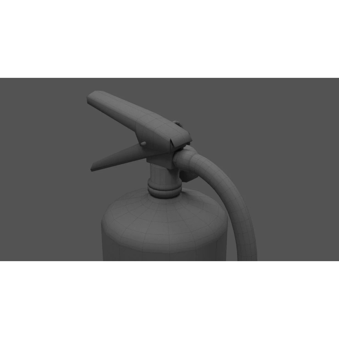 Fire Extinguisher 3D Model – Low Poly PBR Game Asset, FBX - View 12
