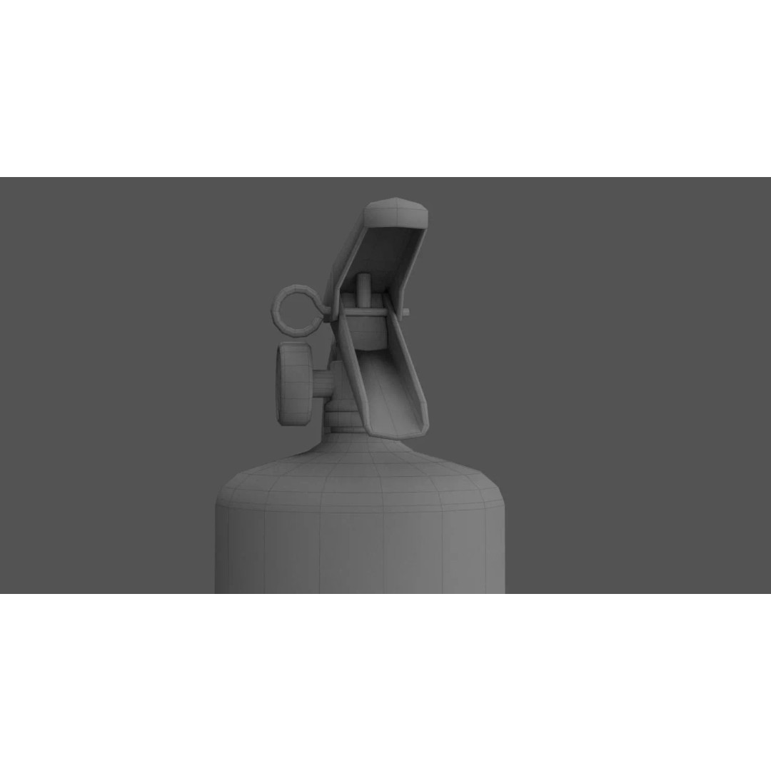 Fire Extinguisher 3D Model – Low Poly PBR Game Asset, FBX - View 13