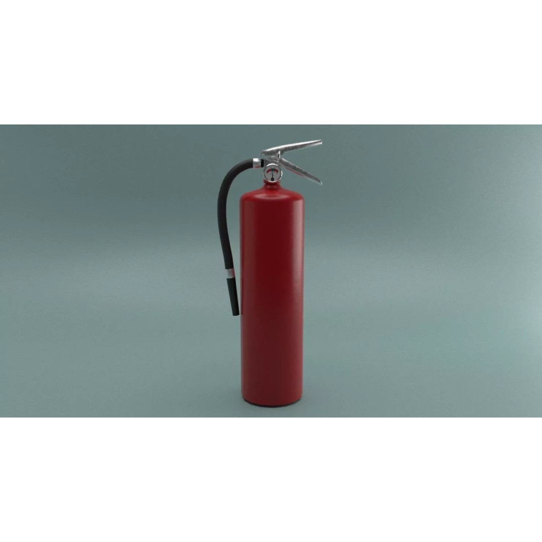 Fire Extinguisher 3D Model – Low Poly PBR Game Asset, FBX - View 15