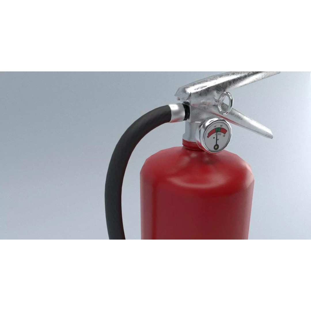 Fire Extinguisher 3D Model – Low Poly PBR Game Asset, FBX - View 2