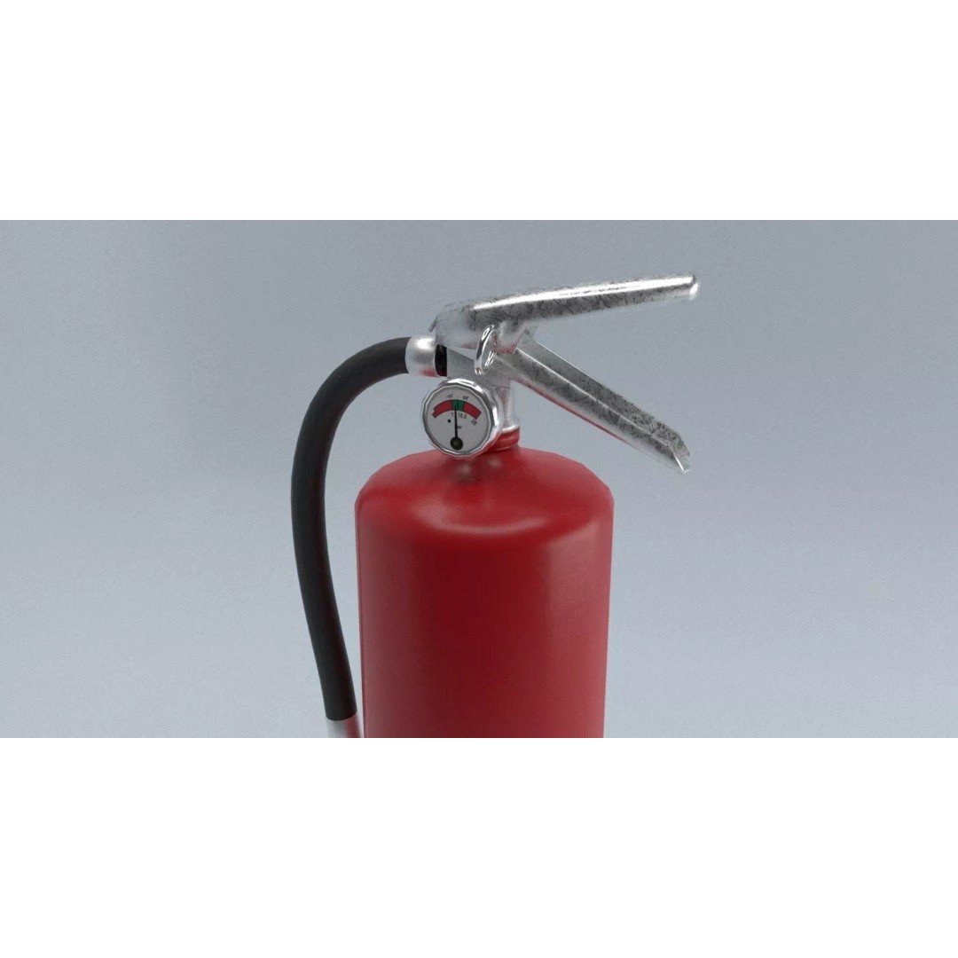 Fire Extinguisher 3D Model – Low Poly PBR Game Asset, FBX - View 4