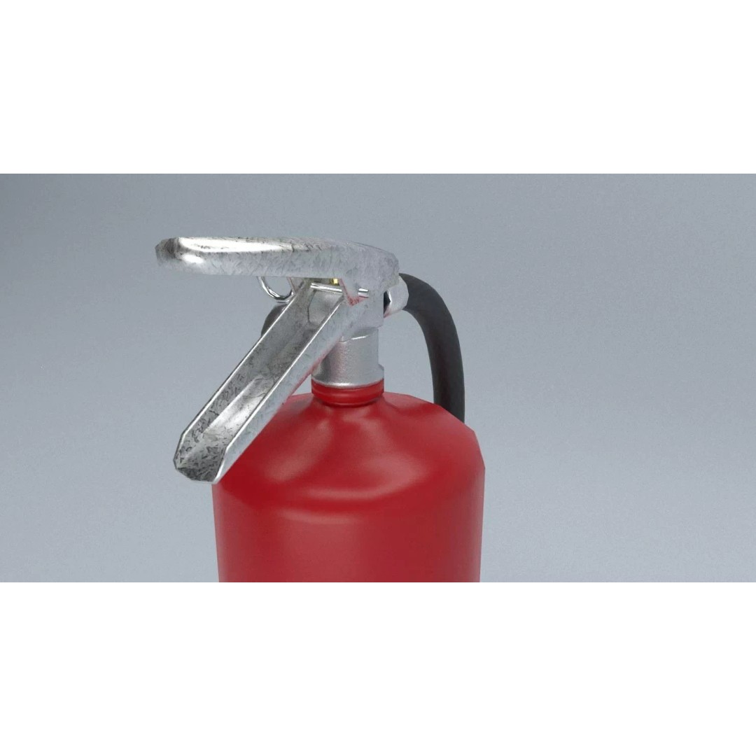 Fire Extinguisher 3D Model – Low Poly PBR Game Asset, FBX - View 6