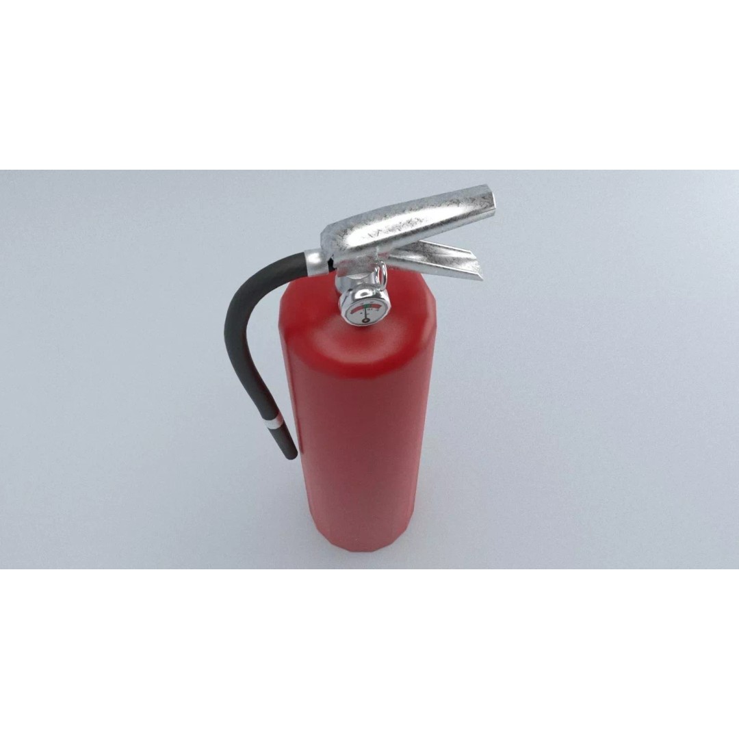 Fire Extinguisher 3D Model – Low Poly PBR Game Asset, FBX - View 8