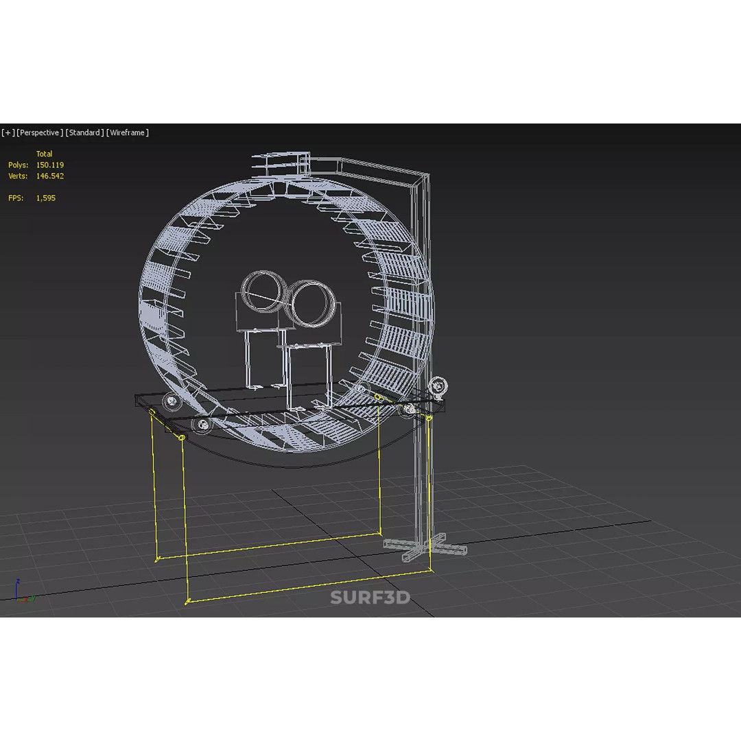 Rotary Hydroponic Spin Garden 3D Model – High-Quality PBR Asset, FBX