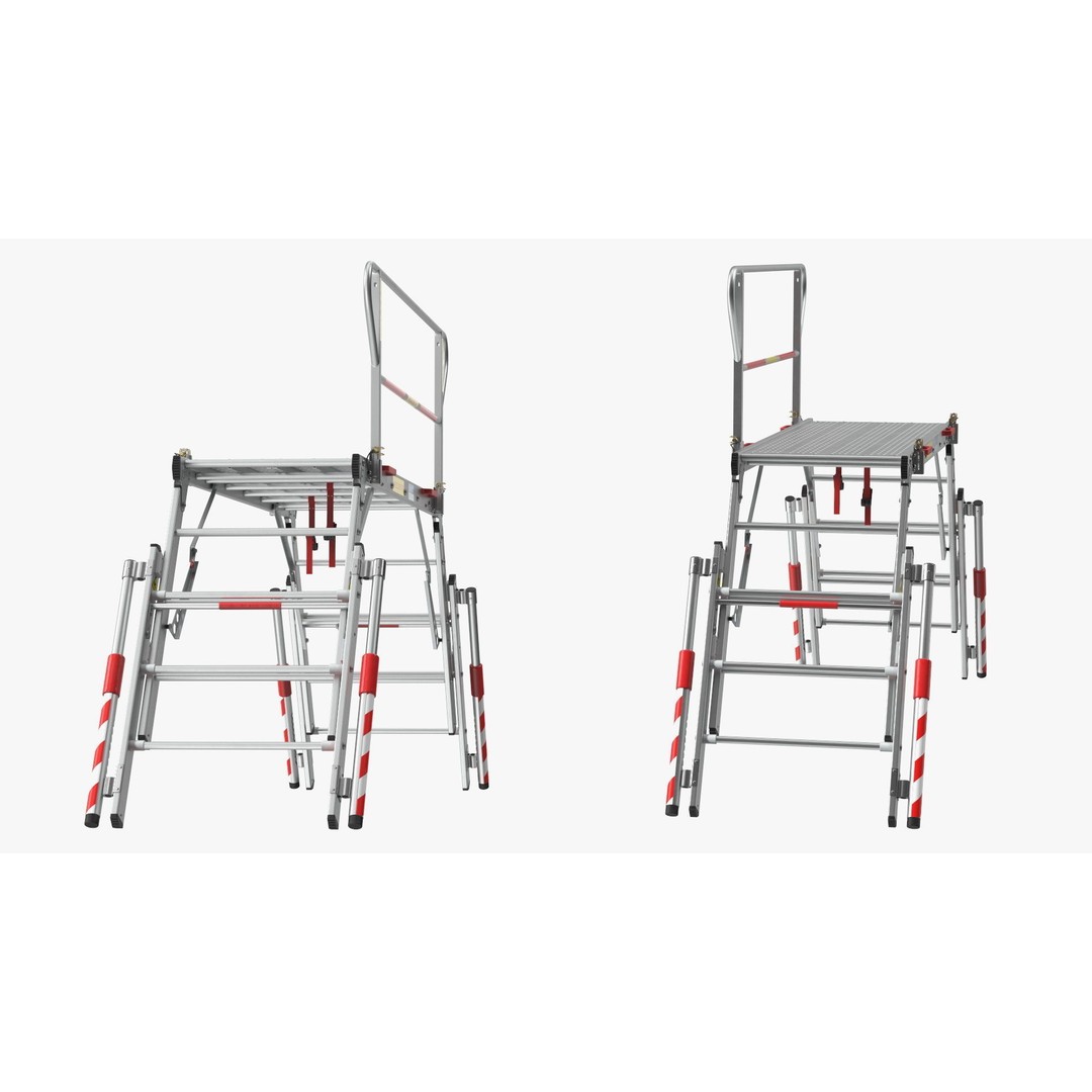 Rescue Platform 3D Model – Emergency Equipment with Stairs, FBX/OBJ - View 12