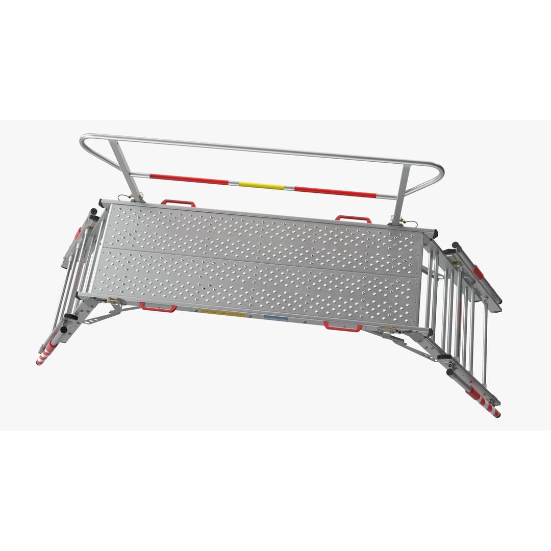 Rescue Platform 3D Model – Emergency Equipment with Stairs, FBX/OBJ - View 13