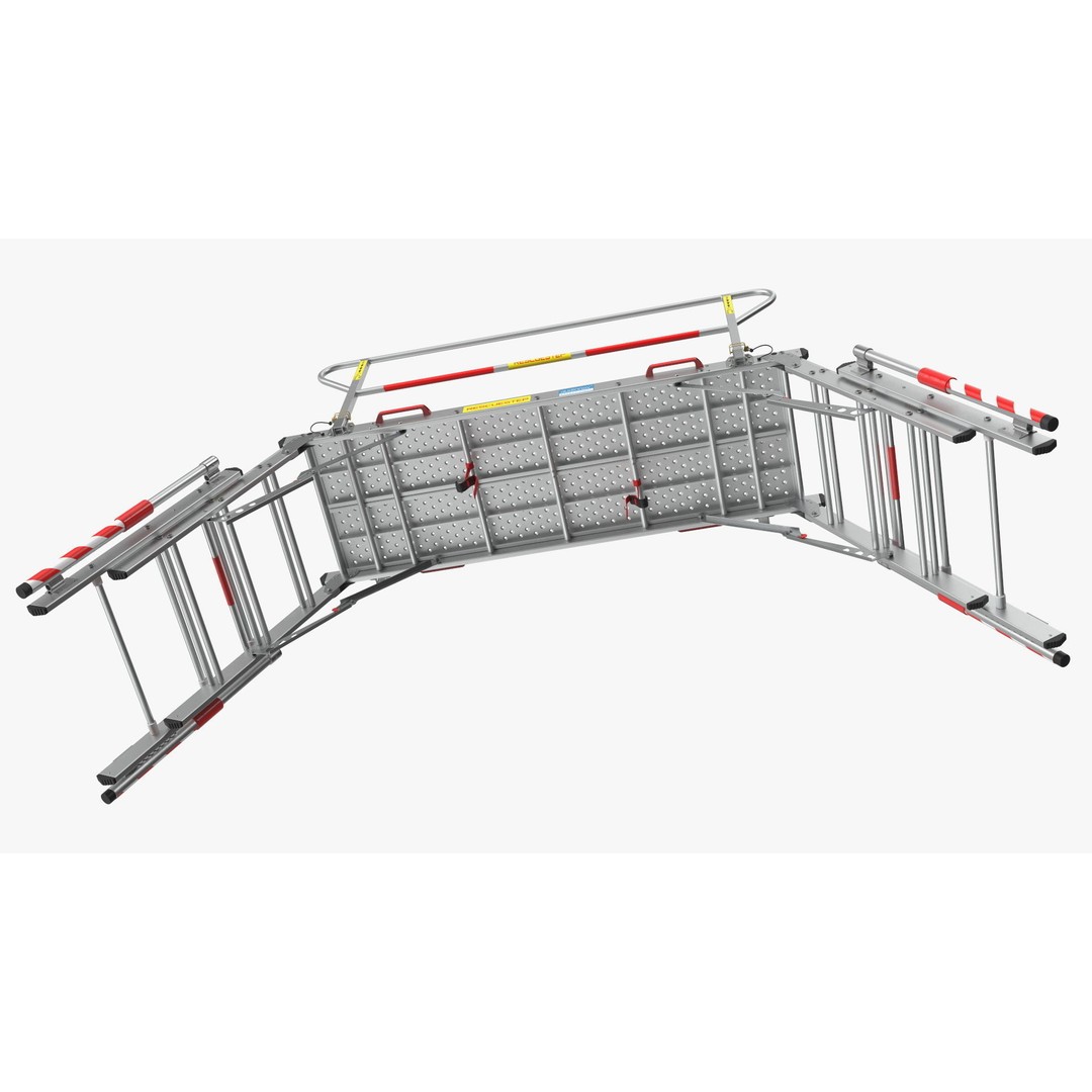 Rescue Platform 3D Model – Emergency Equipment with Stairs, FBX/OBJ - View 14