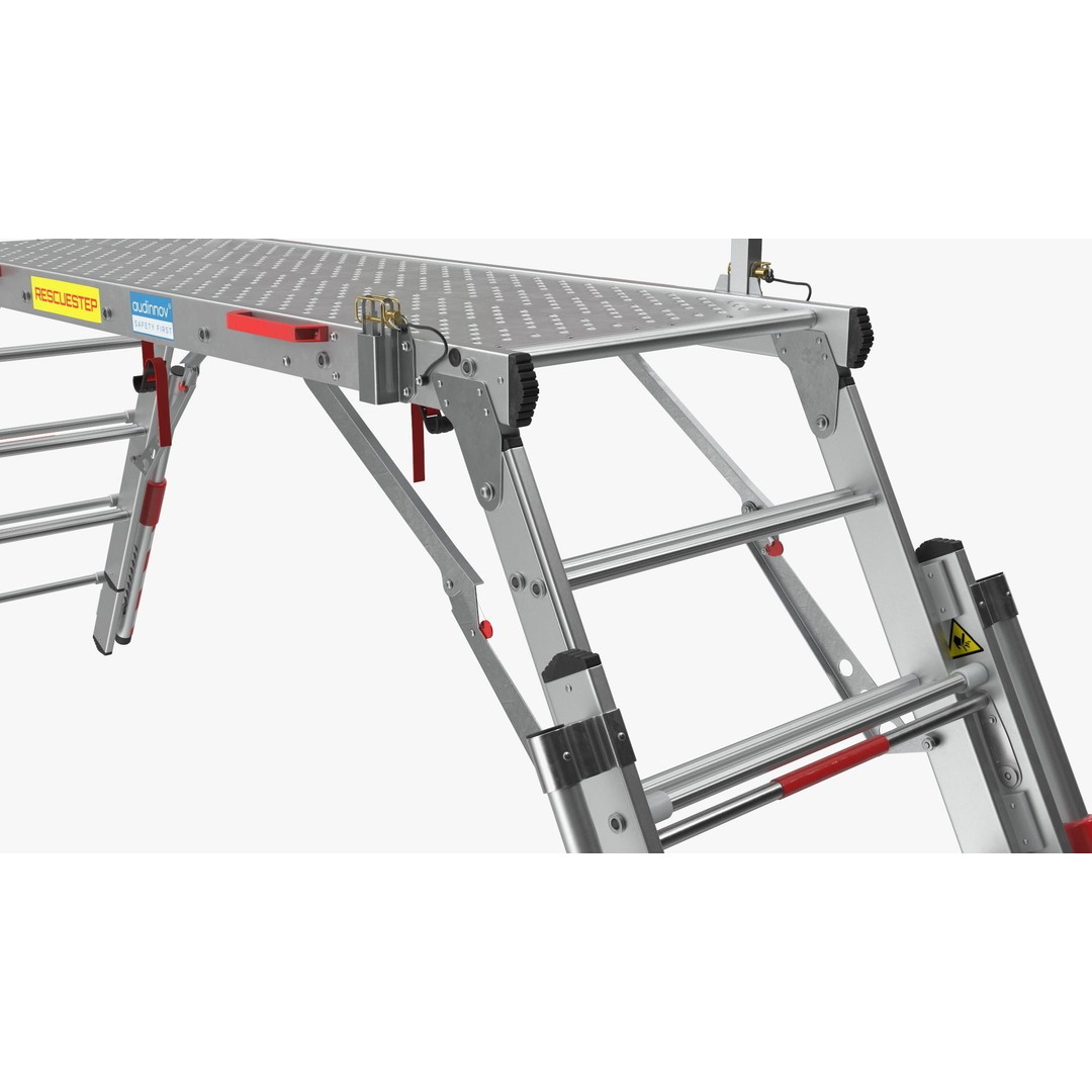 Rescue Platform 3D Model – Emergency Equipment with Stairs, FBX/OBJ - View 15