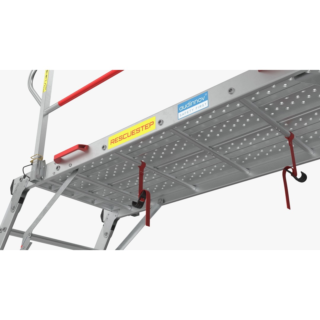 Rescue Platform 3D Model – Emergency Equipment with Stairs, FBX/OBJ - View 18
