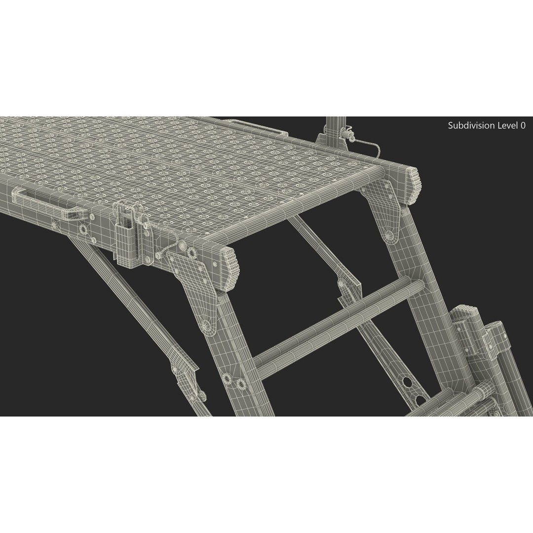Rescue Platform 3D Model – Emergency Equipment with Stairs, FBX/OBJ - View 20