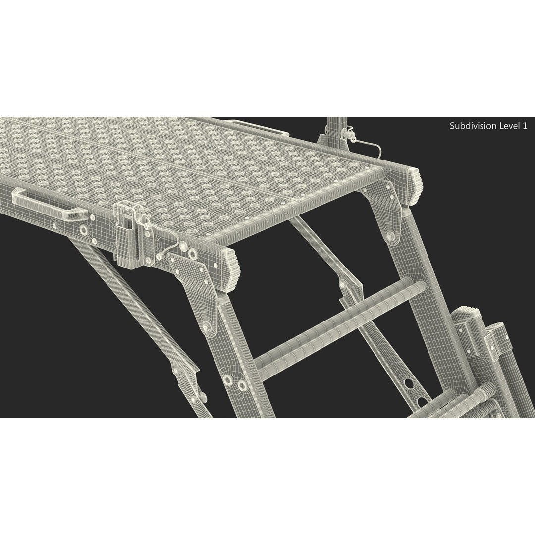 Rescue Platform 3D Model – Emergency Equipment with Stairs, FBX/OBJ - View 21