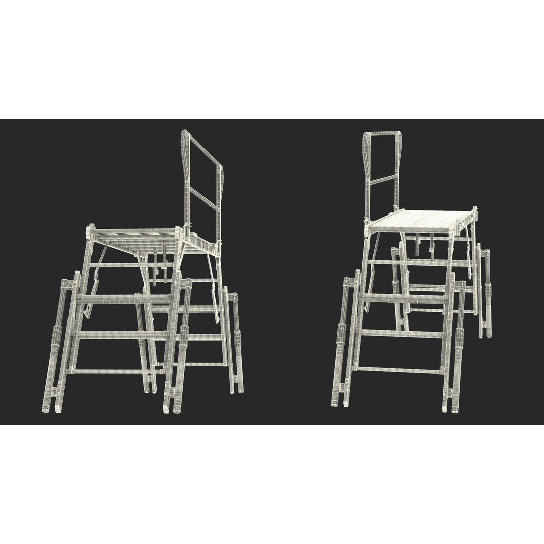 Rescue Platform 3D Model – Emergency Equipment with Stairs, FBX/OBJ - View 29