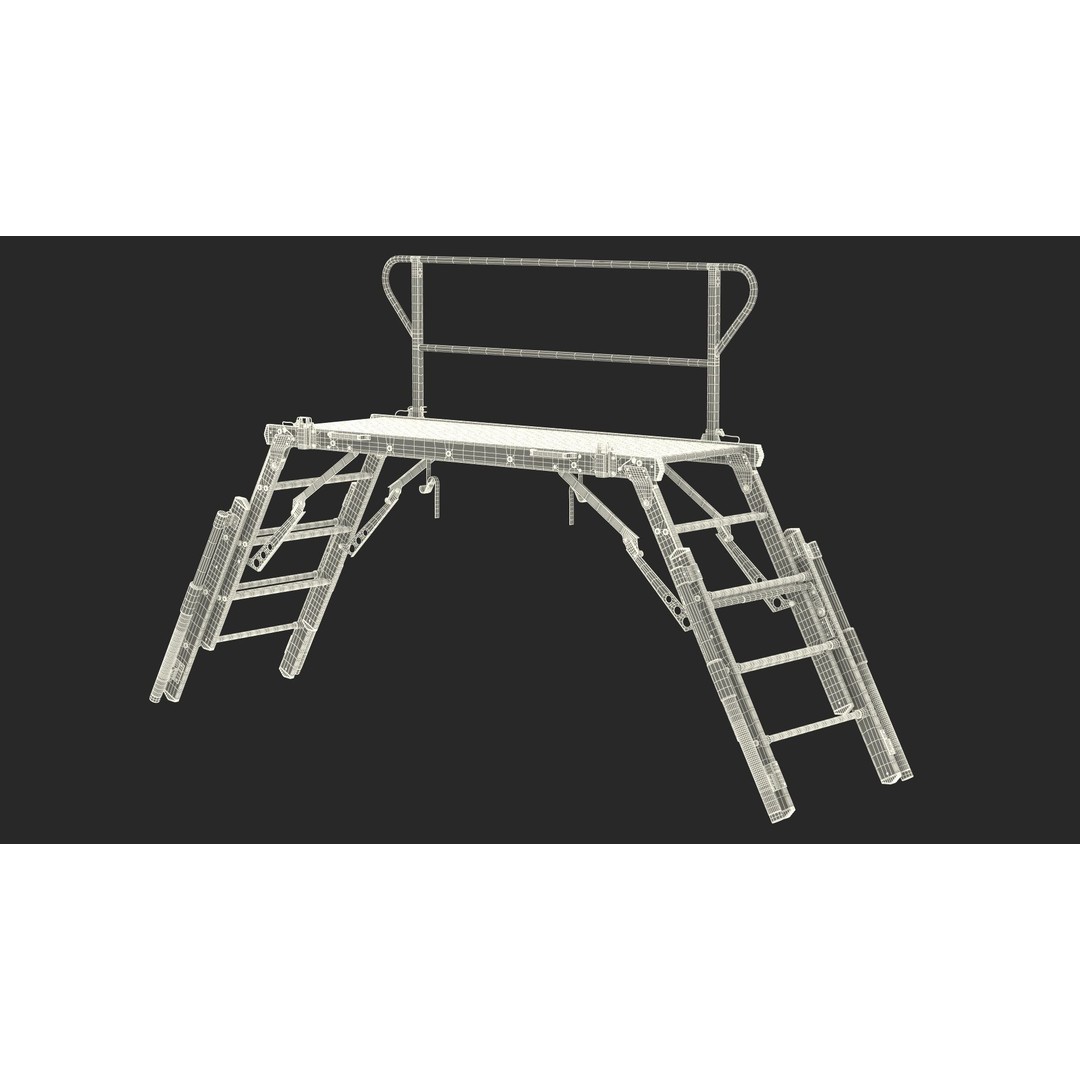 Rescue Platform 3D Model – Emergency Equipment with Stairs, FBX/OBJ - View 30