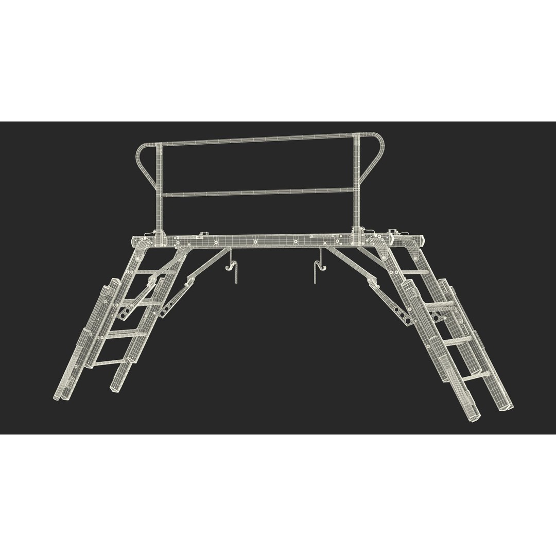 Rescue Platform 3D Model – Emergency Equipment with Stairs, FBX/OBJ - View 31