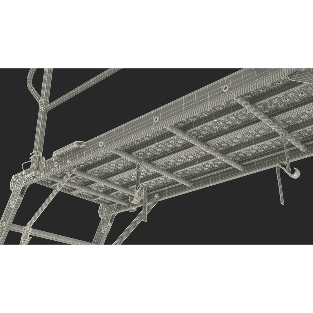 Rescue Platform 3D Model – Emergency Equipment with Stairs, FBX/OBJ - View 34