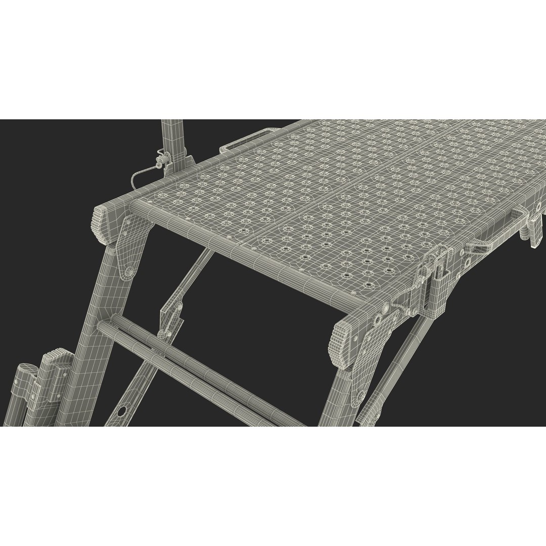 Rescue Platform 3D Model – Emergency Equipment with Stairs, FBX/OBJ - View 35