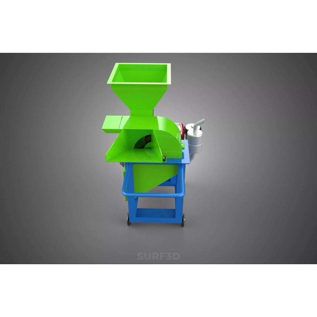 Heavy Duty Cutter Mulcher Machine 3D Model – PBR, FBX, Game Ready - View 15
