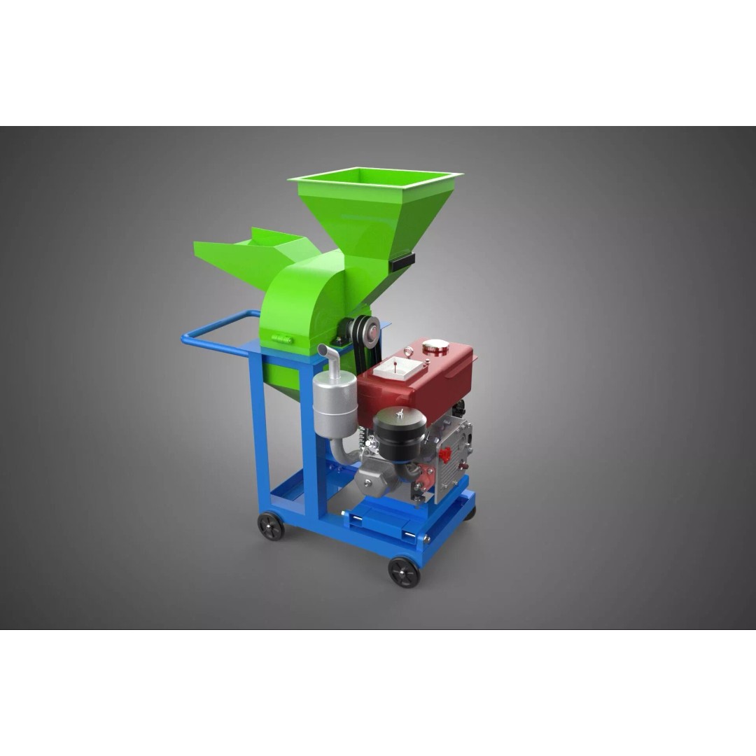 Heavy Duty Cutter Mulcher Machine 3D Model – PBR, FBX, Game Ready - View 2