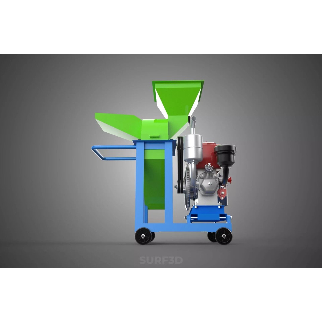Heavy Duty Cutter Mulcher Machine 3D Model – PBR, FBX, Game Ready - View 22