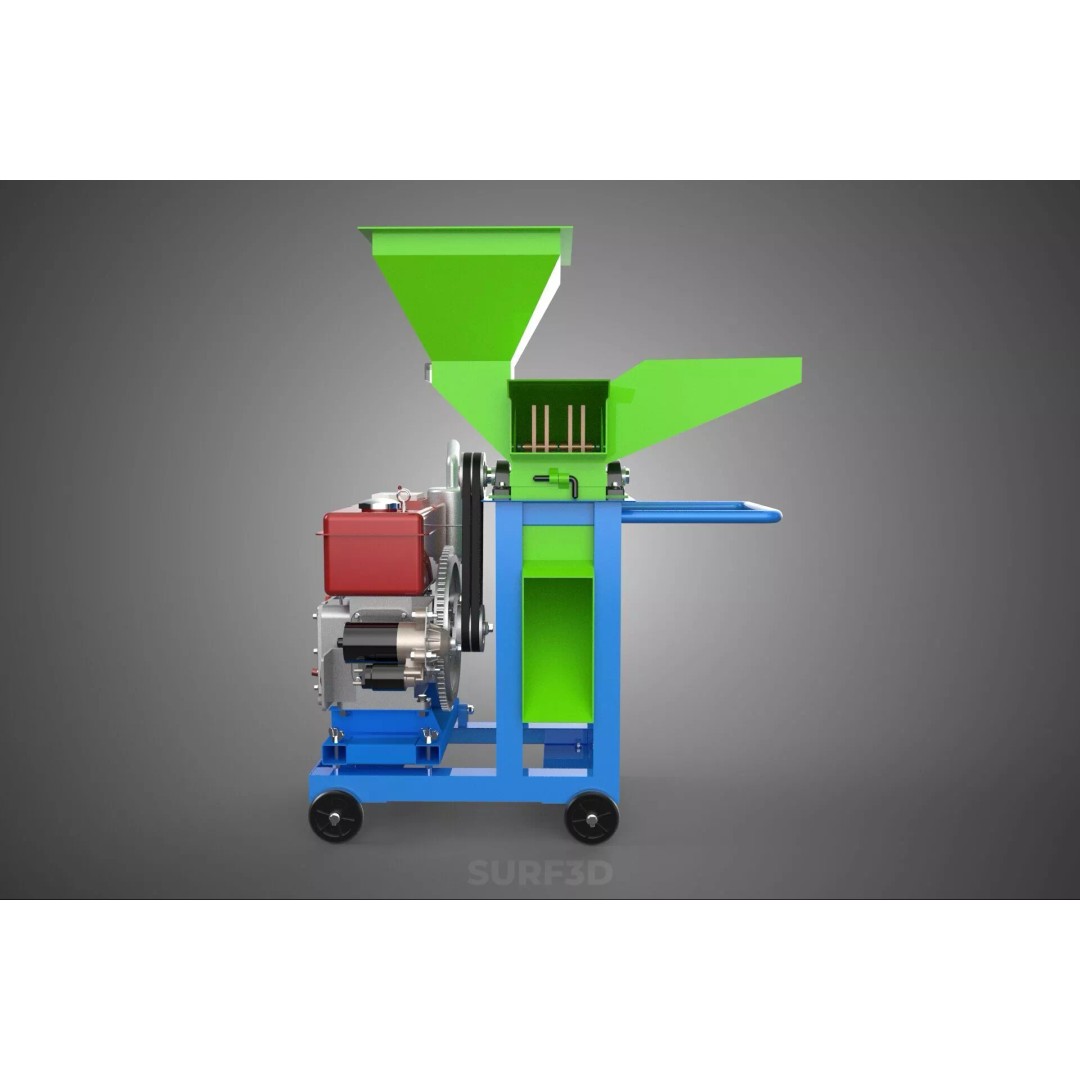 Heavy Duty Cutter Mulcher Machine 3D Model – PBR, FBX, Game Ready - View 25
