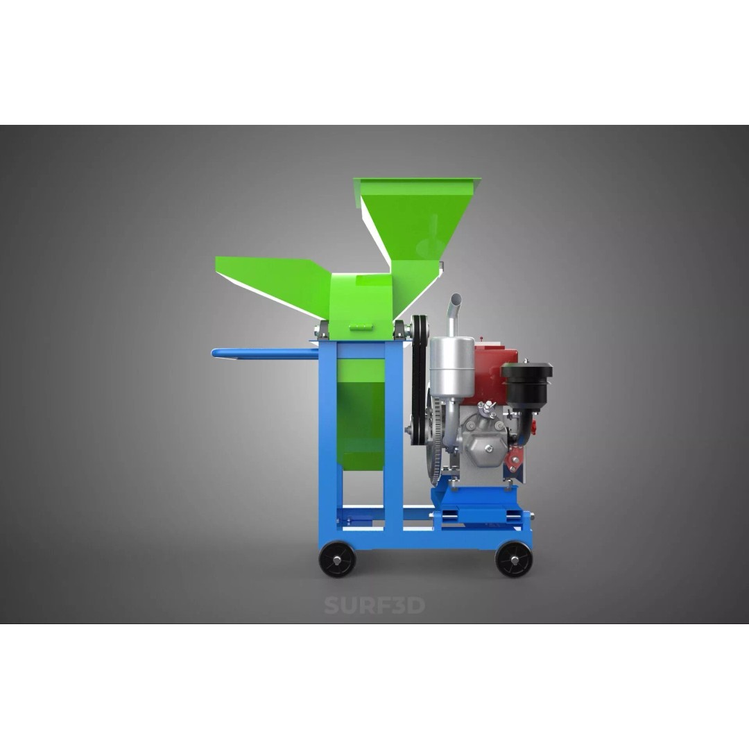 Heavy Duty Cutter Mulcher Machine 3D Model – PBR, FBX, Game Ready - View 28