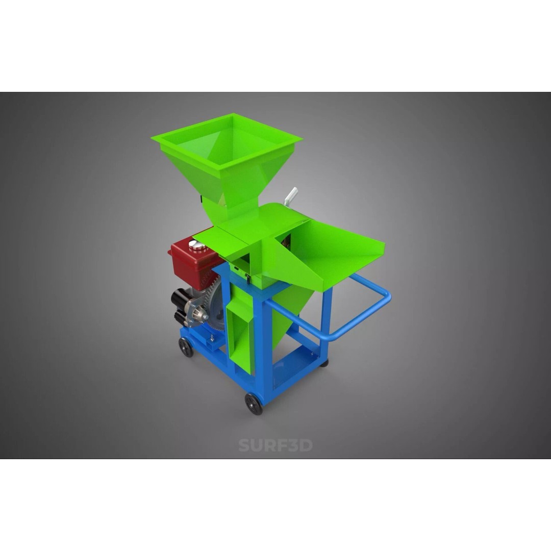 Heavy Duty Cutter Mulcher Machine 3D Model – PBR, FBX, Game Ready - View 8