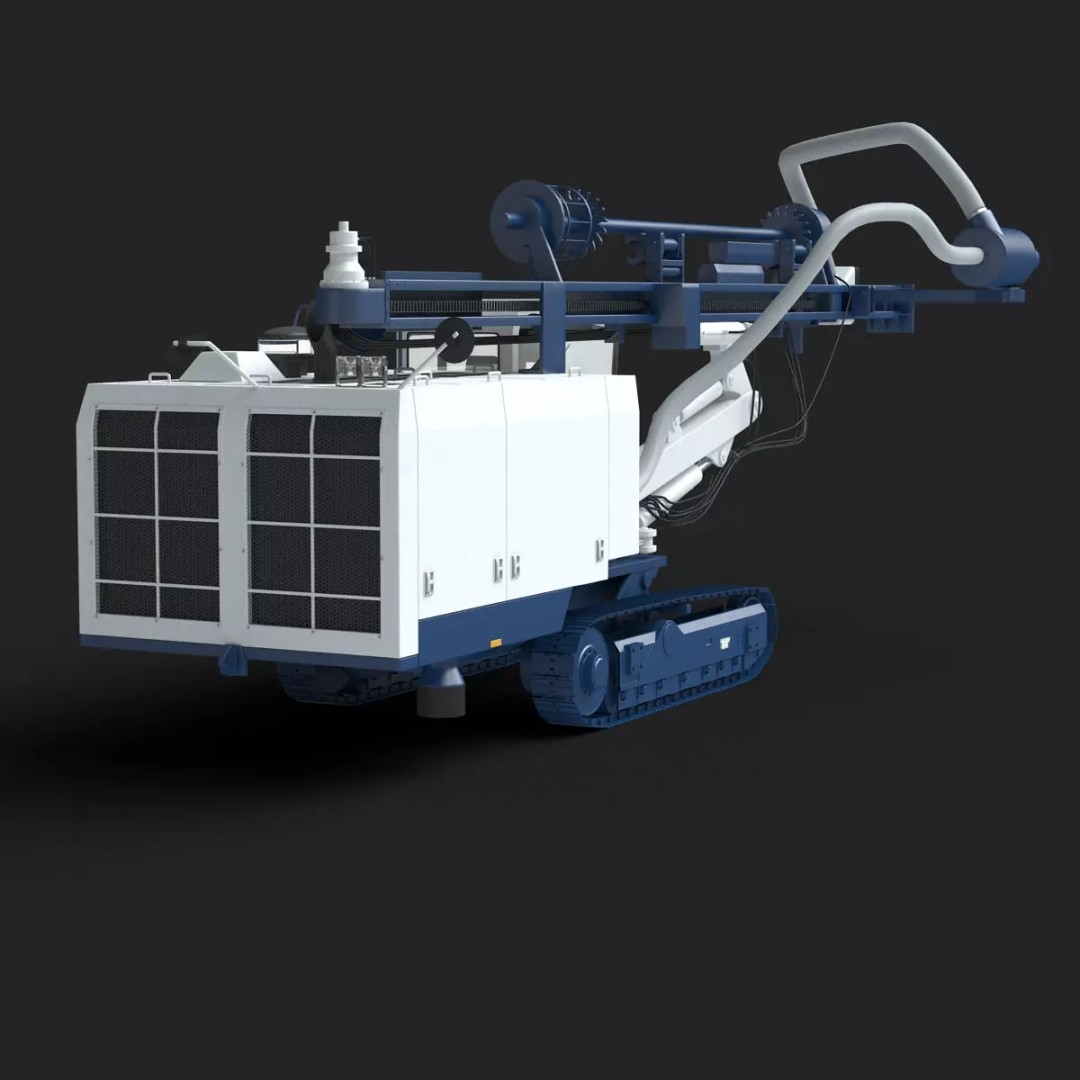 DTH DCR 20 Drill 3D Model – High Poly Industrial Machine, FBX, Game Ready - View 4