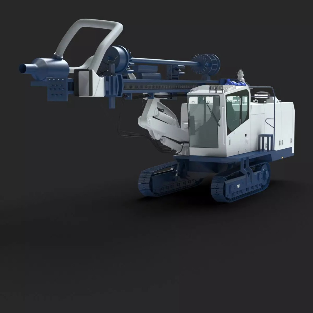 DTH DCR 20 Drill 3D Model – High Poly Industrial Machine, FBX, Game Ready - View 5