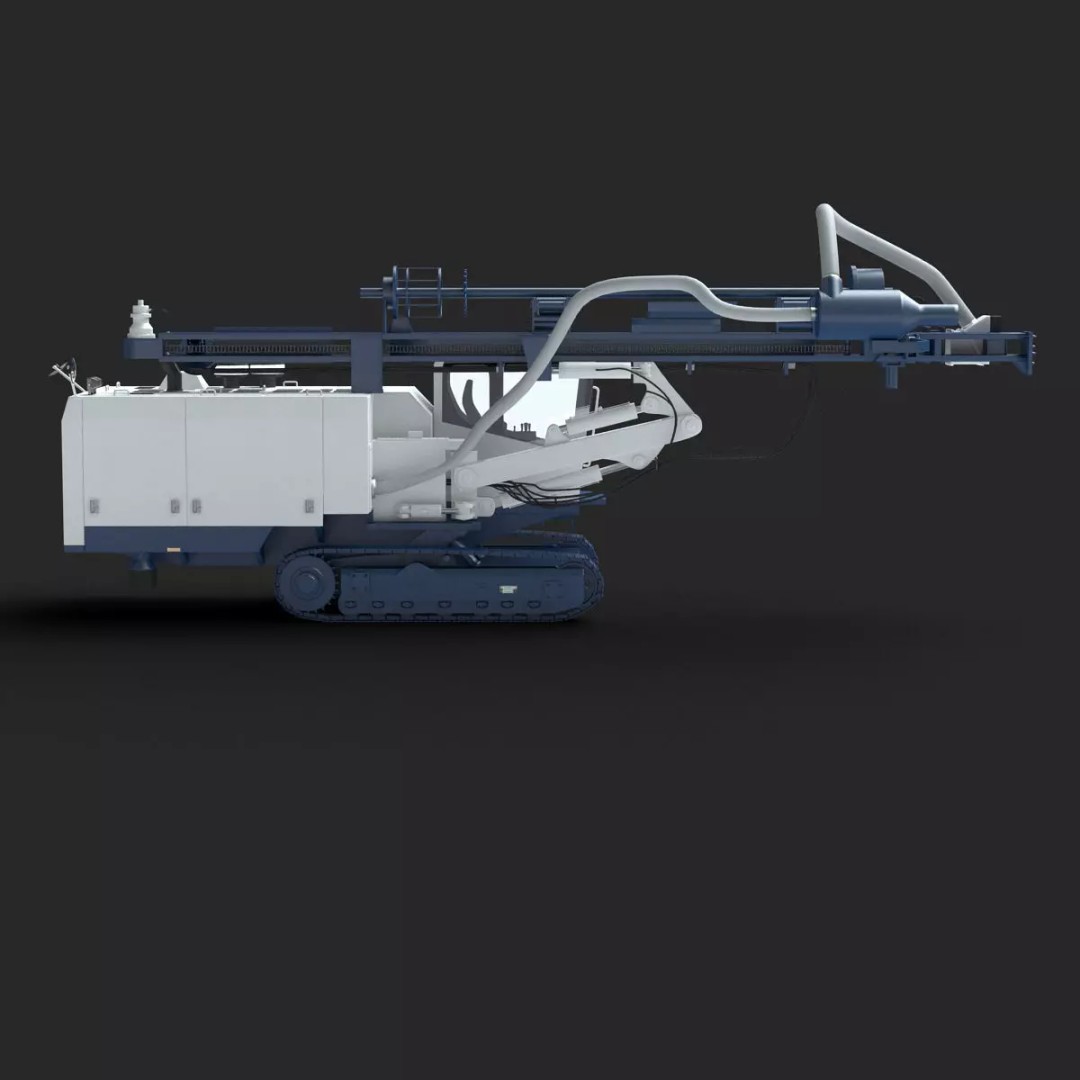 DTH DCR 20 Drill 3D Model – High Poly Industrial Machine, FBX, Game Ready - View 6