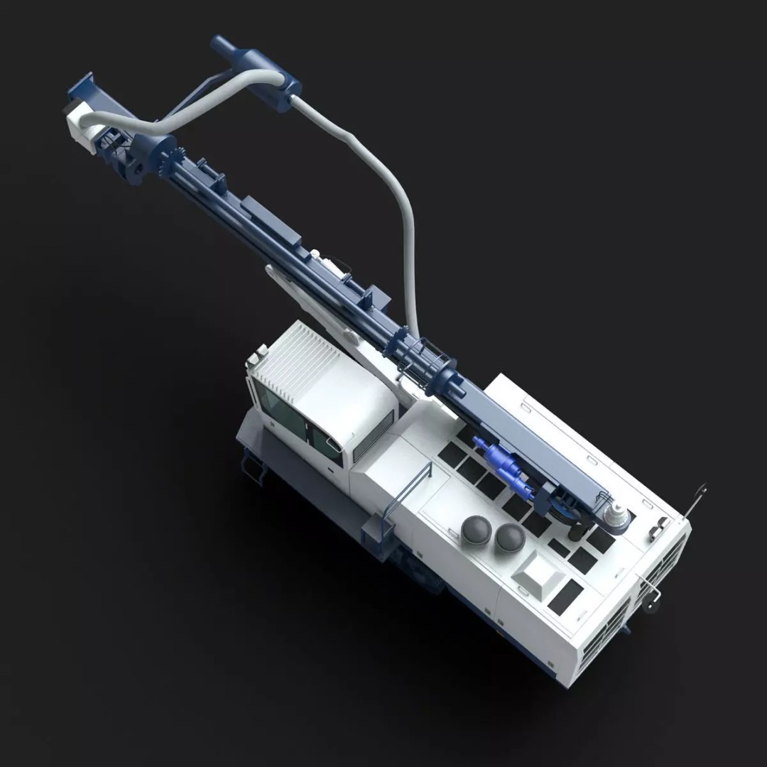 DTH DCR 20 Drill 3D Model – High Poly Industrial Machine, FBX, Game Ready - View 7