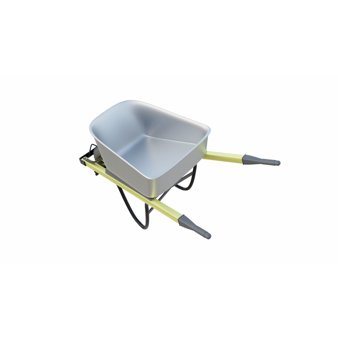 Wheelbarrow 3D Model – PBR Textured, Game-Ready Formats - View 11