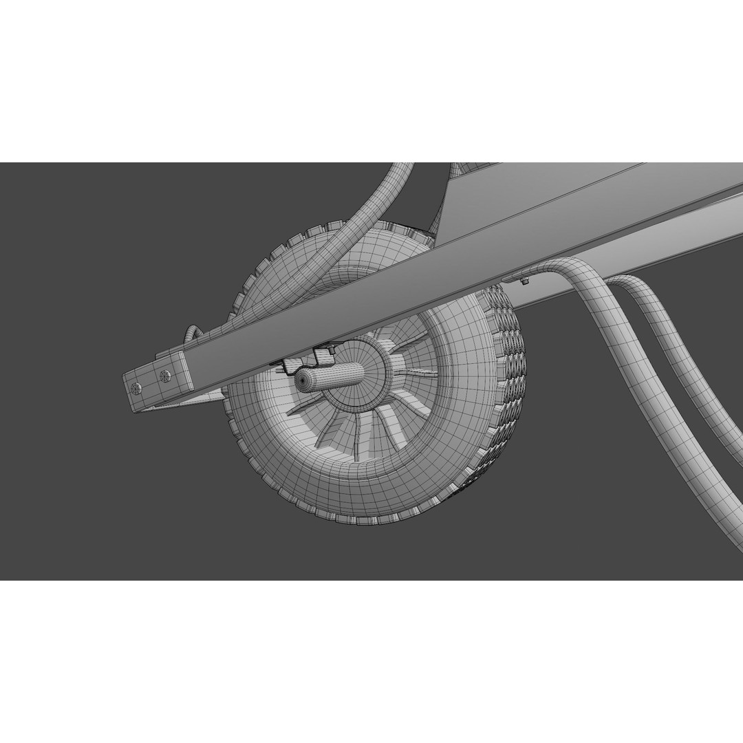 Wheelbarrow 3D Model – PBR Textured, Game-Ready Formats - View 17